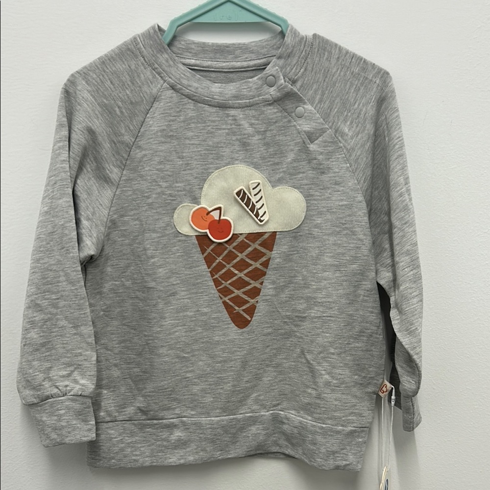 Gray Ice Cream Graphic Kids light weight Sweatshirt